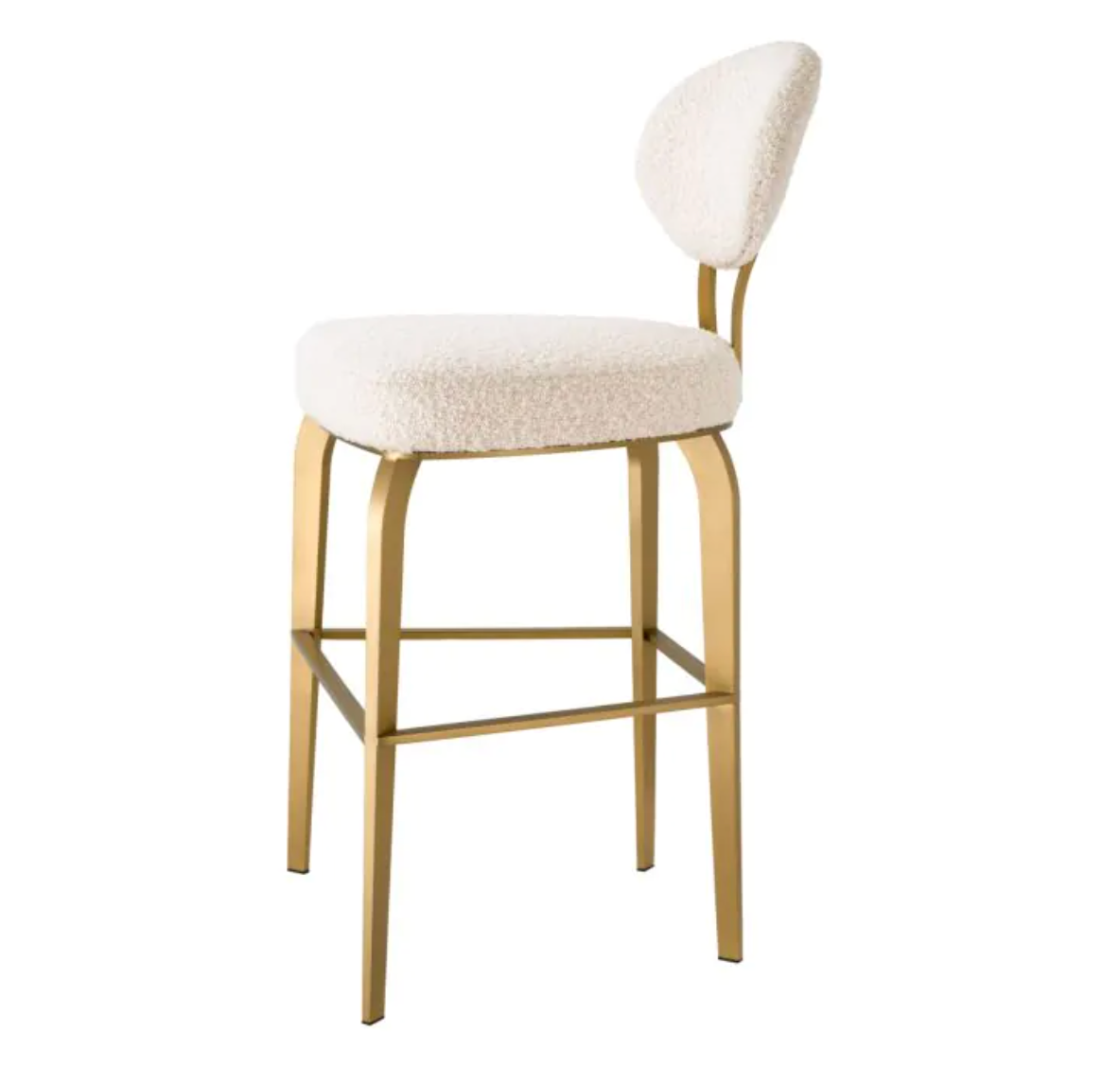 DORREGO COUNTER STOOL Bouclé cream | brushed brass finish image 4