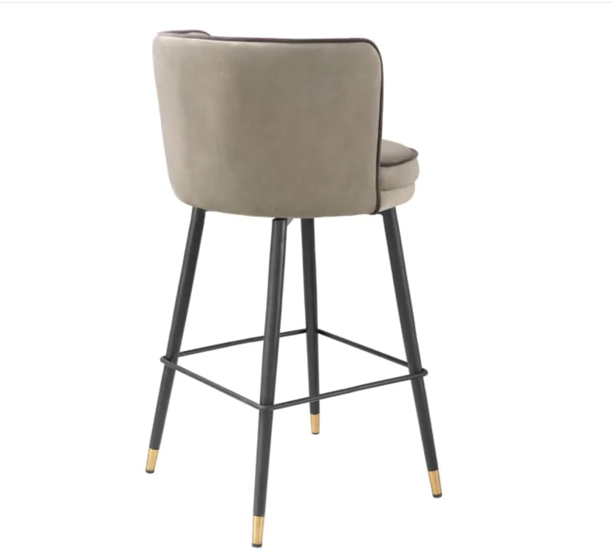 GRENADA COUNTER STOOL in Savona Greige Velvet (Pair of 2) image 3