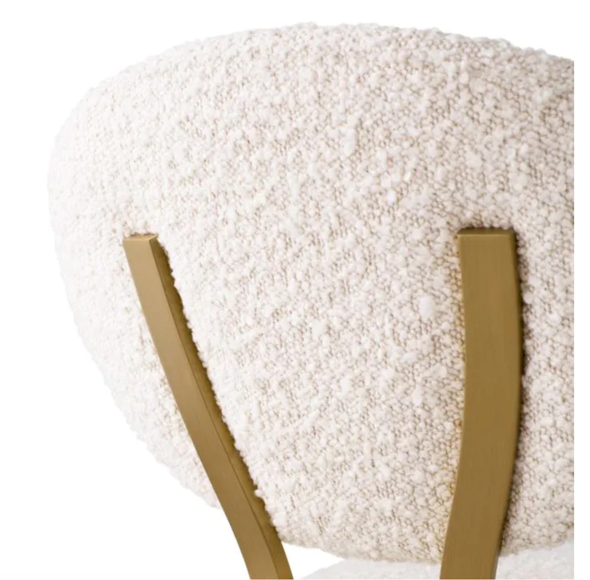 DORREGO COUNTER STOOL Bouclé cream | brushed brass finish image 1