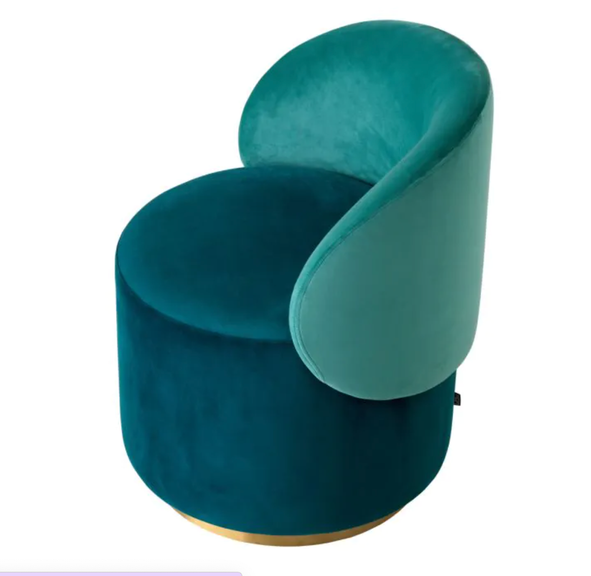 Greer Low Dining Chair in Savona Sea Green Velvet by Eichholtz - Pair of 2 image 2