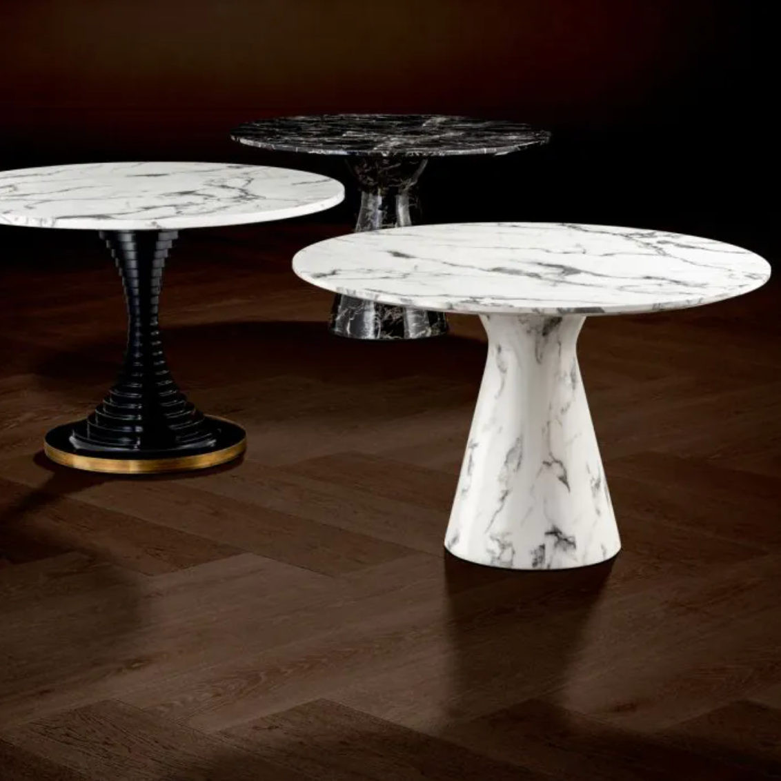 TURNER DINING TABLE White faux marble image 1
