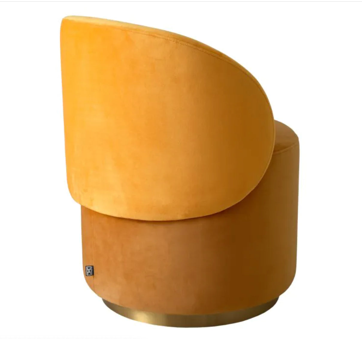 GREER LOW DINING CHAIR in Roche yellow velvet | roche dark yellow velvet | brush image 2