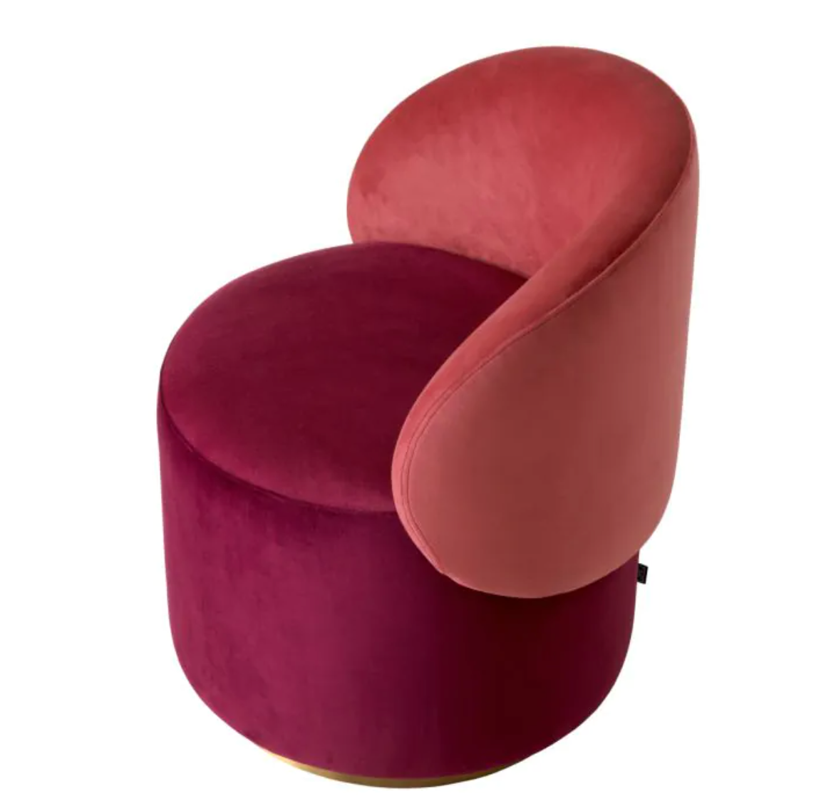 GREER LOW DINING CHAIR Savona bordeaux red velvet | savona faded red velvet | br image 4