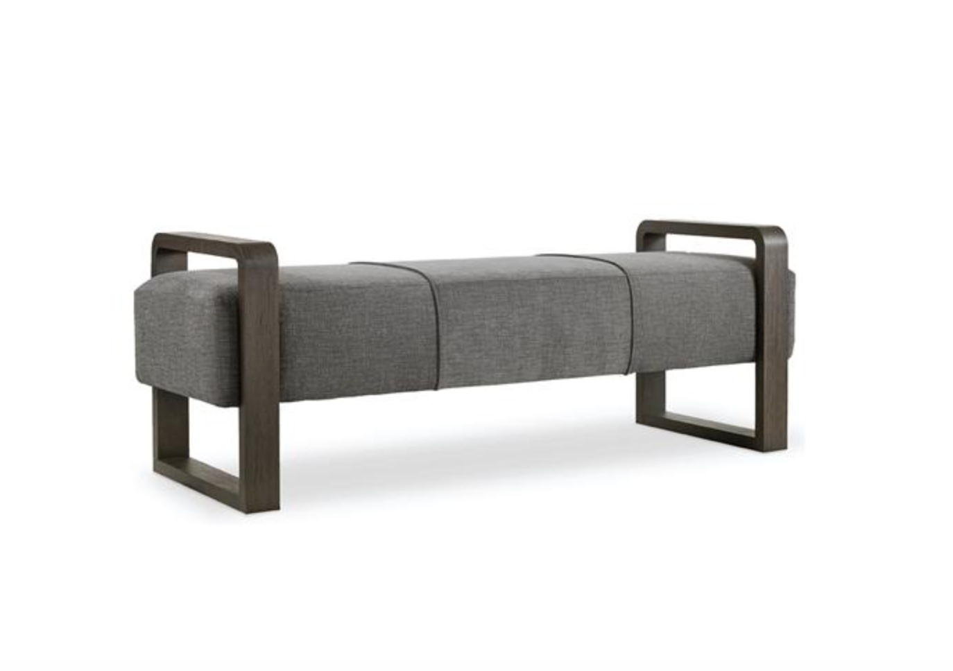 GRAPHITE UPHOLSTERED BENCH image 0