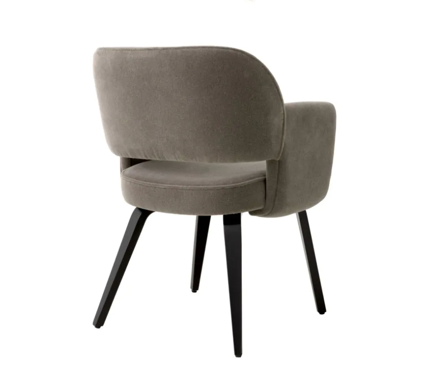 PARK JOHNSON DINING CHAIR in Brown Mohair image 1