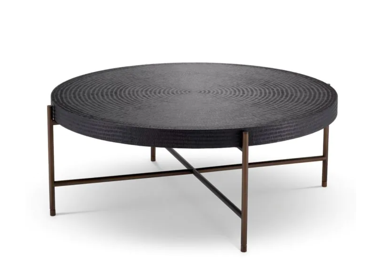 NIKOS ROUND GUNMETAL COFFEE TABLE image 1