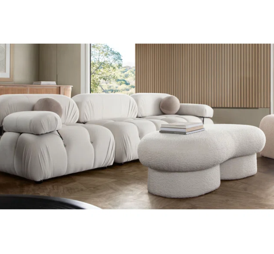 CREAM BOUCLÉ BENCH image 2