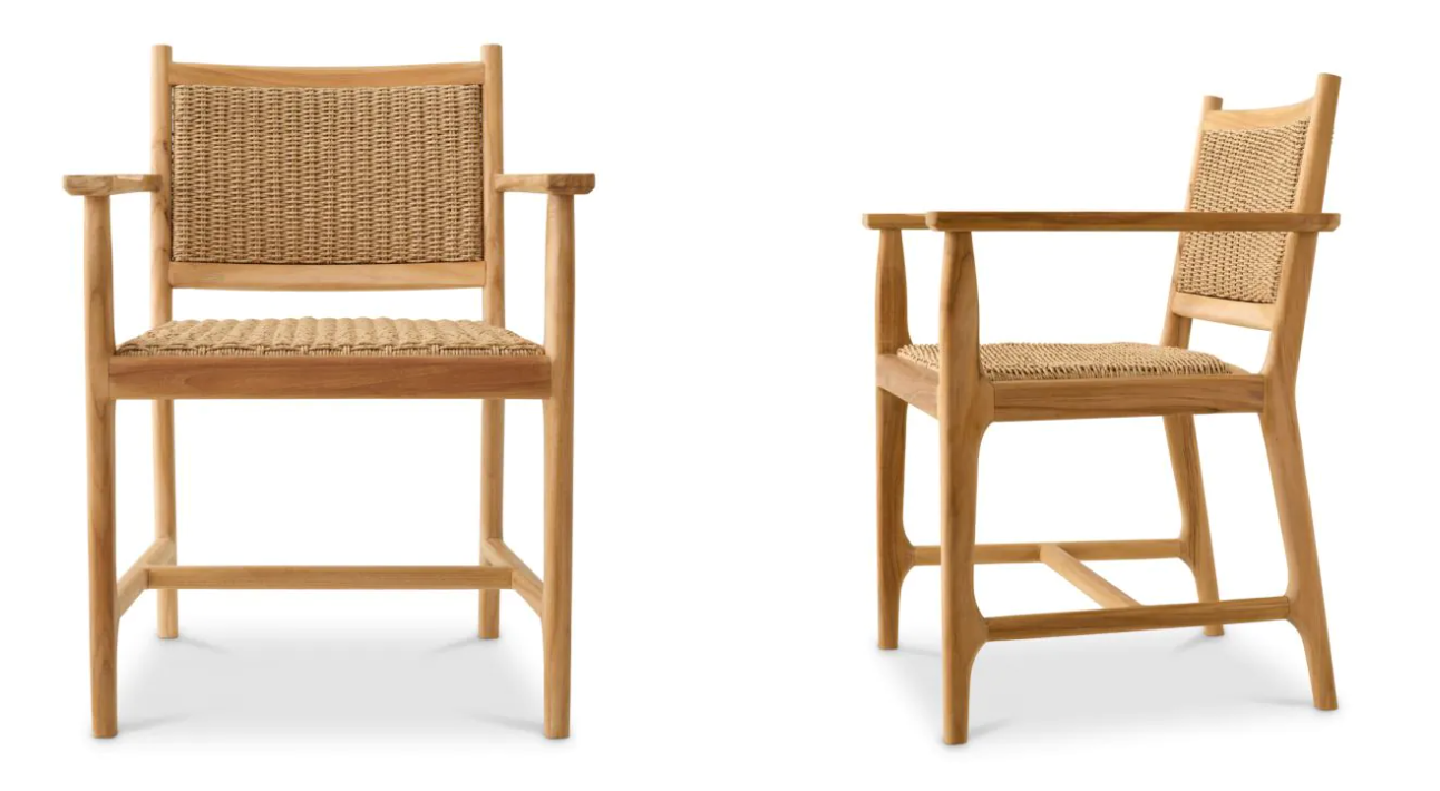 Pivetti Outdoor Dining Chair with arm (Pair of 2)