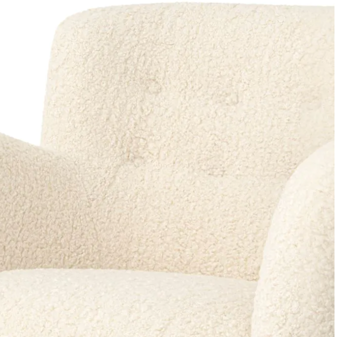 BIXBY ACCENT CHAIR in Faux shearling | black feet