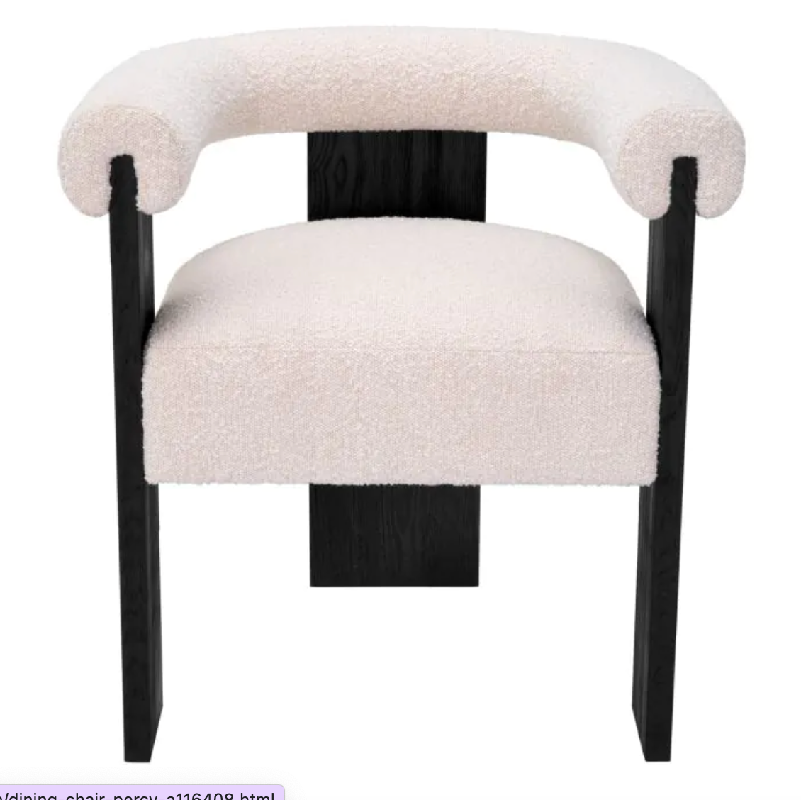 PERCY DINING CHAIR in Bouclé Cream image 1