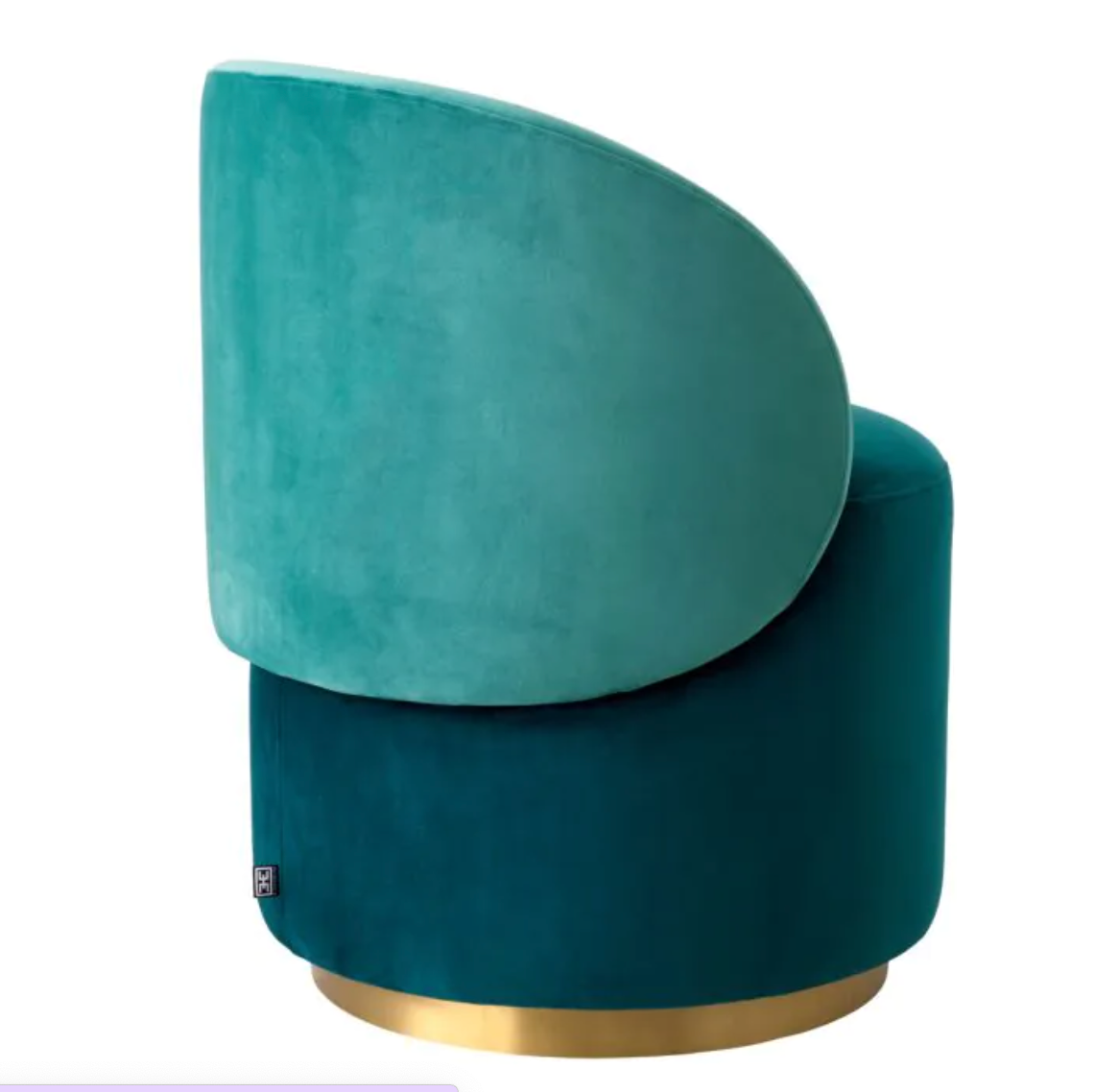 Greer Low Dining Chair in Savona Sea Green Velvet by Eichholtz - Pair of 2 image 4