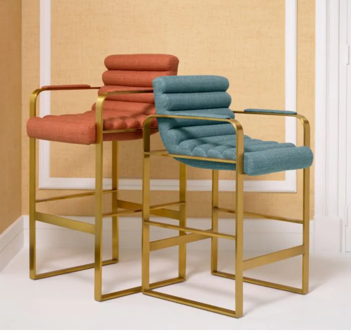 OLSEN COUNTER STOOL in Scalea Orange - Pair of 2 image 8