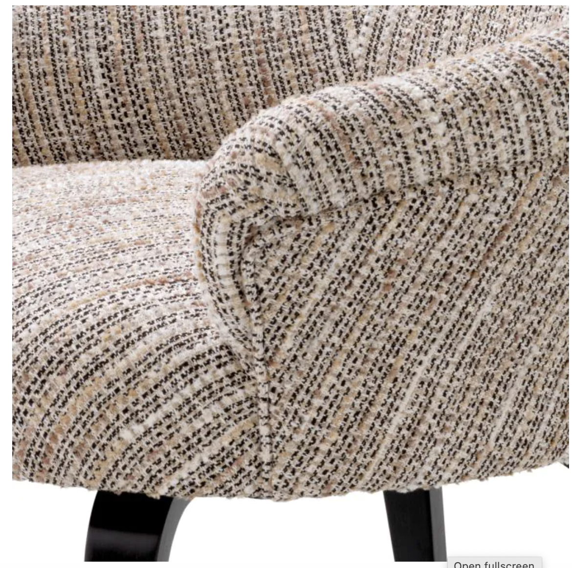 MORETTI DINING CHAIR Mademoiselle beige | black legs image 1