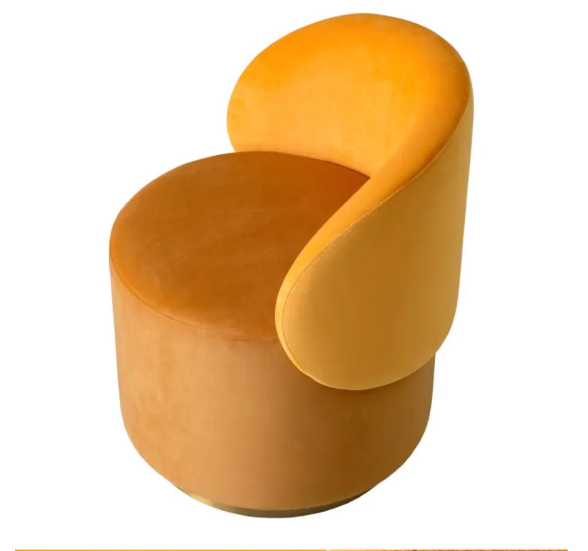 GREER LOW DINING CHAIR in Roche yellow velvet | roche dark yellow velvet | brush image 4