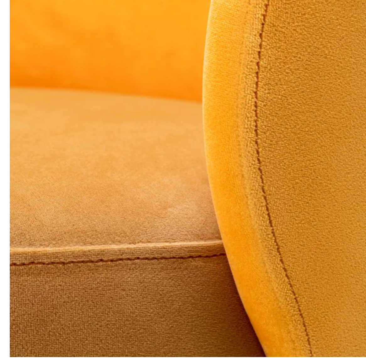 GREER LOW DINING CHAIR in Roche yellow velvet | roche dark yellow velvet | brush image 1