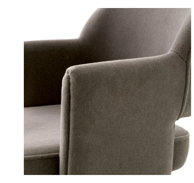 PARK JOHNSON DINING CHAIR in Brown Mohair image 3