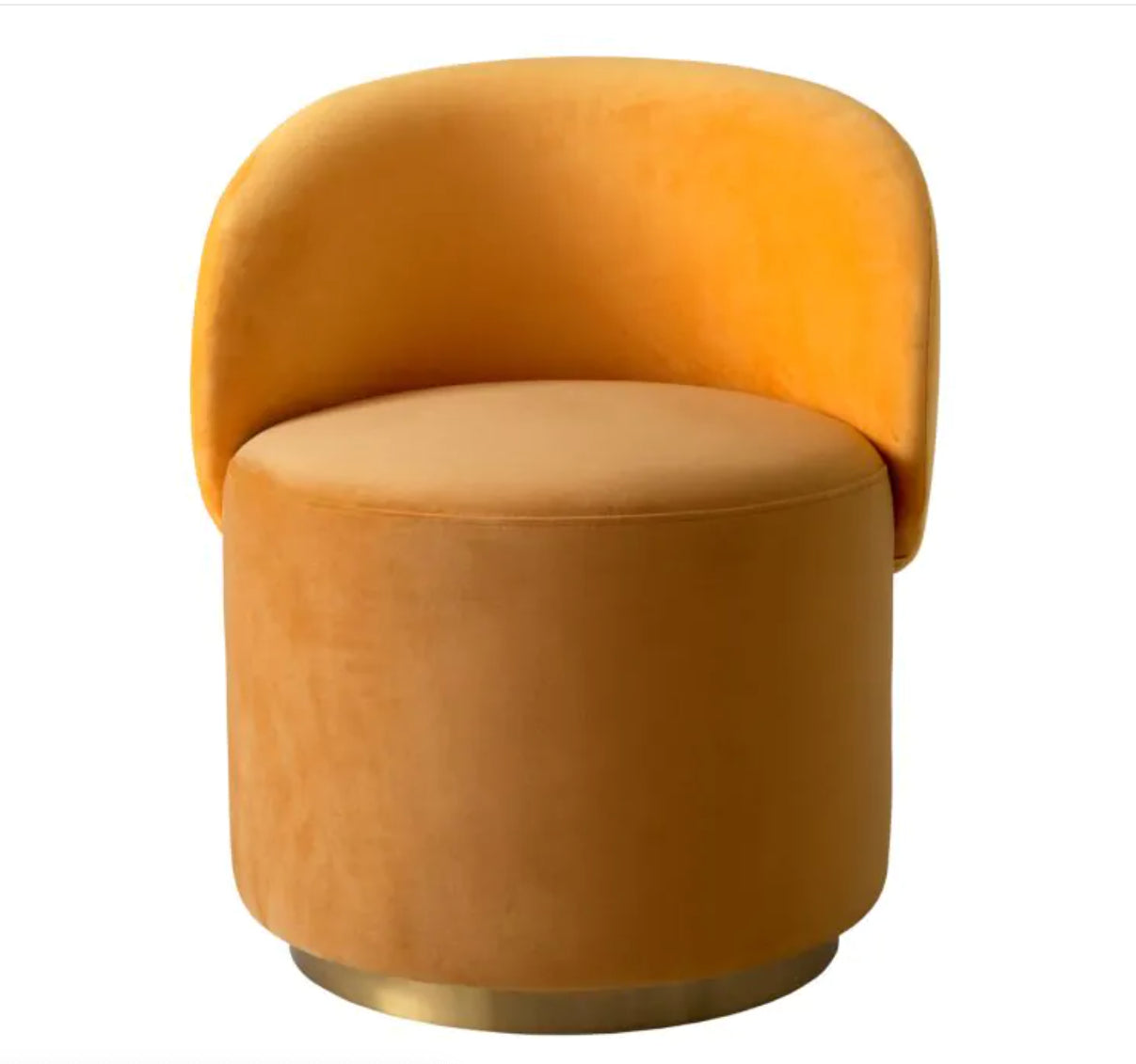 GREER LOW DINING CHAIR in Roche yellow velvet | roche dark yellow velvet | brush image 3