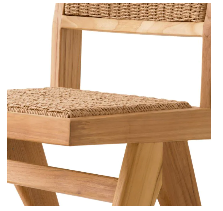 NICLAS OUTDOOR DINING CHAIR in Natural Teak - Pair of 2 image 6