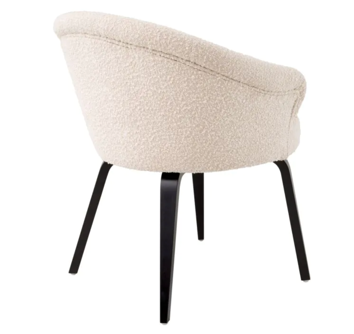 MORRETTI DINING CHAIR in Bouclé cream | black legs image 4