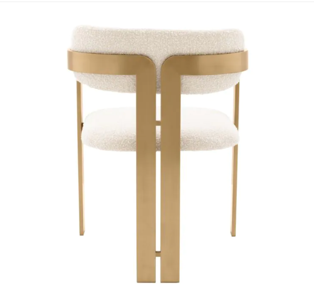 DONATO DINING CHAIR Brushed brass finish | bouclé cream image 5