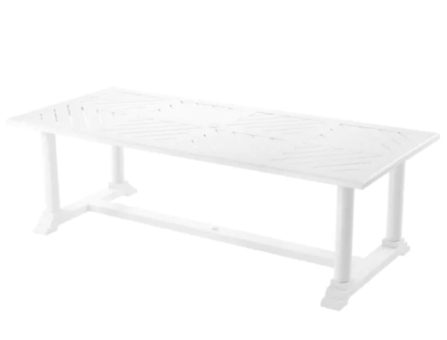 BELL RIVE OUTDOOR DINING TABLE in White image 2