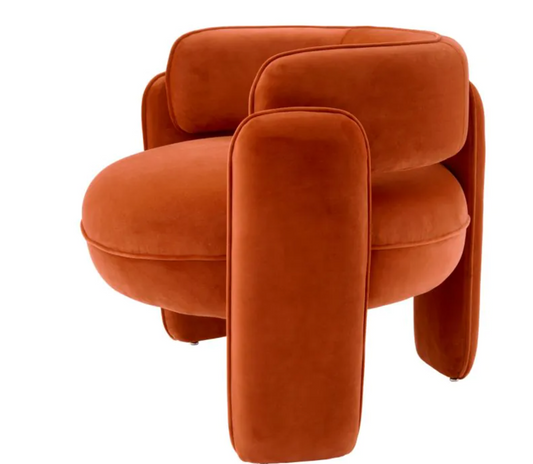 CHAPLIN CHAIR in Savona orange velvet image 0