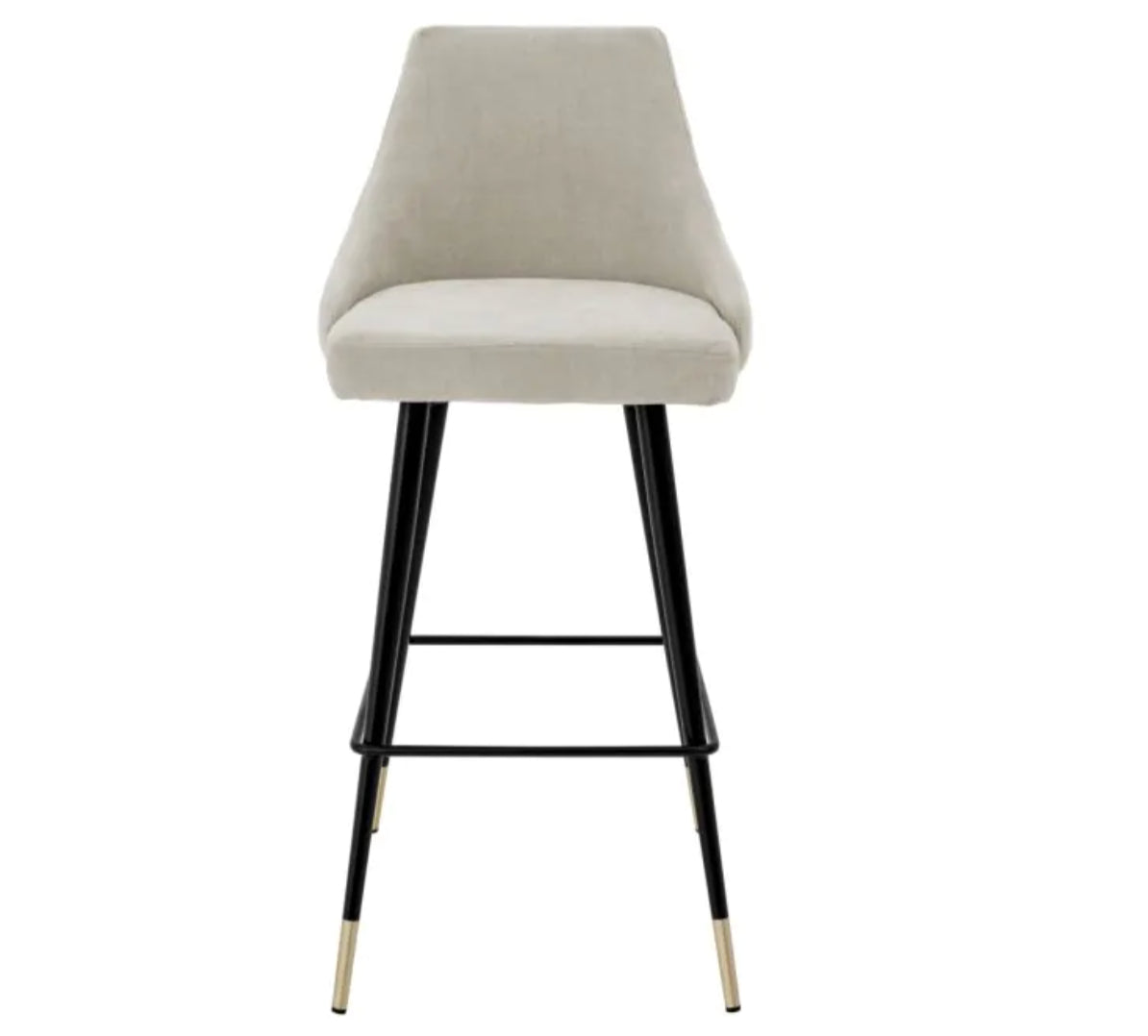 CEDRO COUNTER STOOL Clarck sand | black & brass finish legs - Pair of 2 image 1