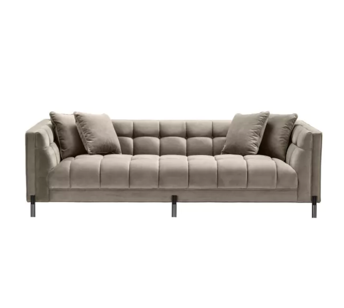 SIENNA SOFA in Savona Grey Velvet image 1