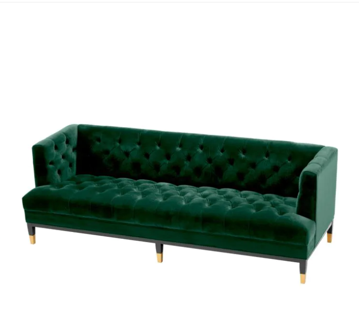 CASTELLE SOFA in Dark Green Velvet image 4