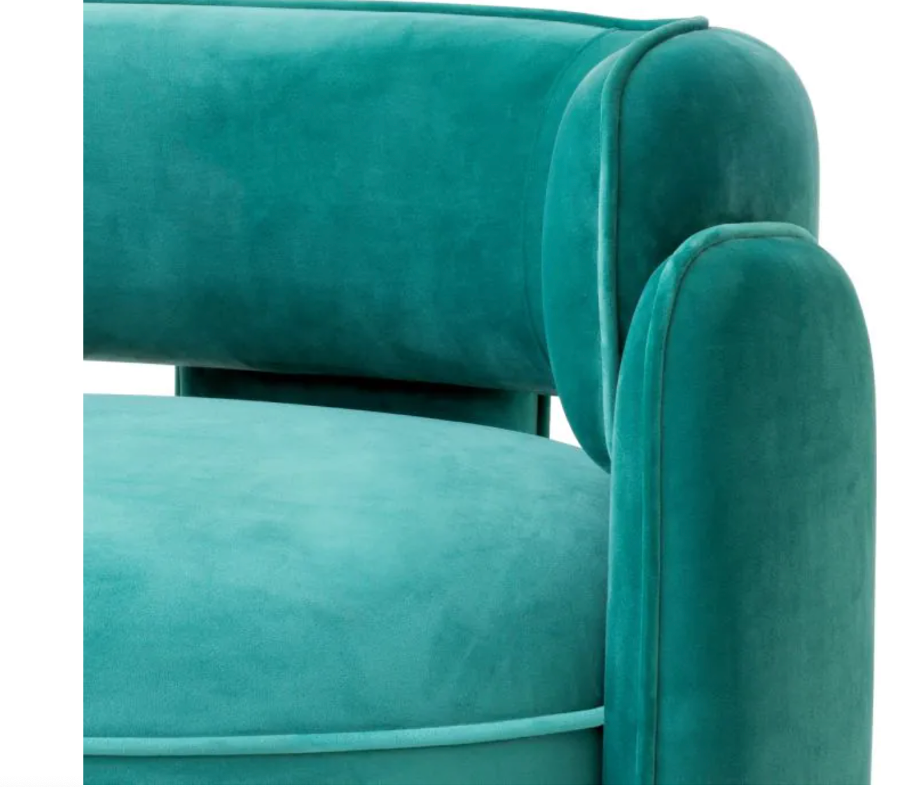 CHAPLIN CHAIR in Savona turquoise velvet image 3