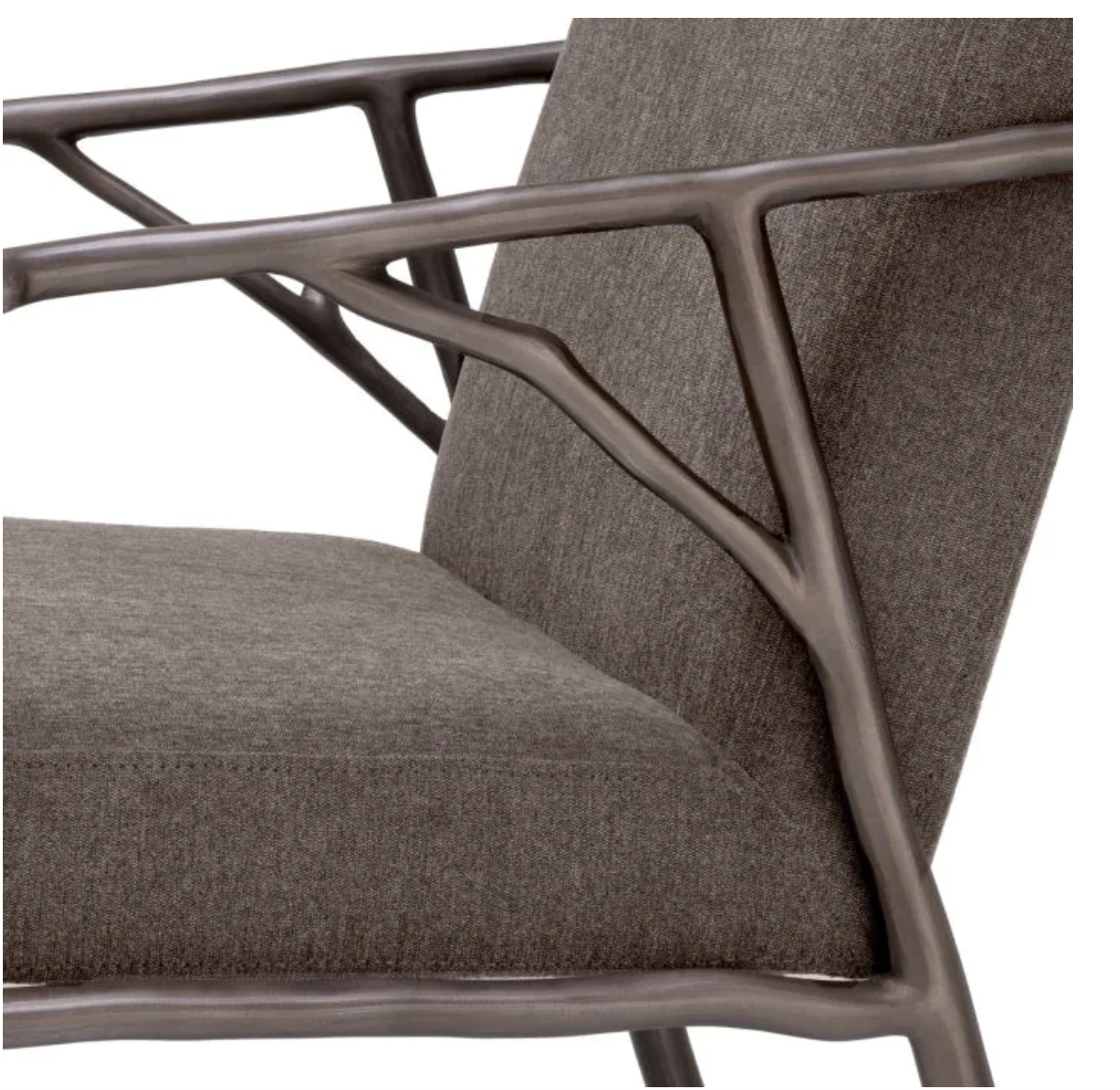 ANTICO DINING CHAIR Abrasia grey brown | medium bronze finish image 1