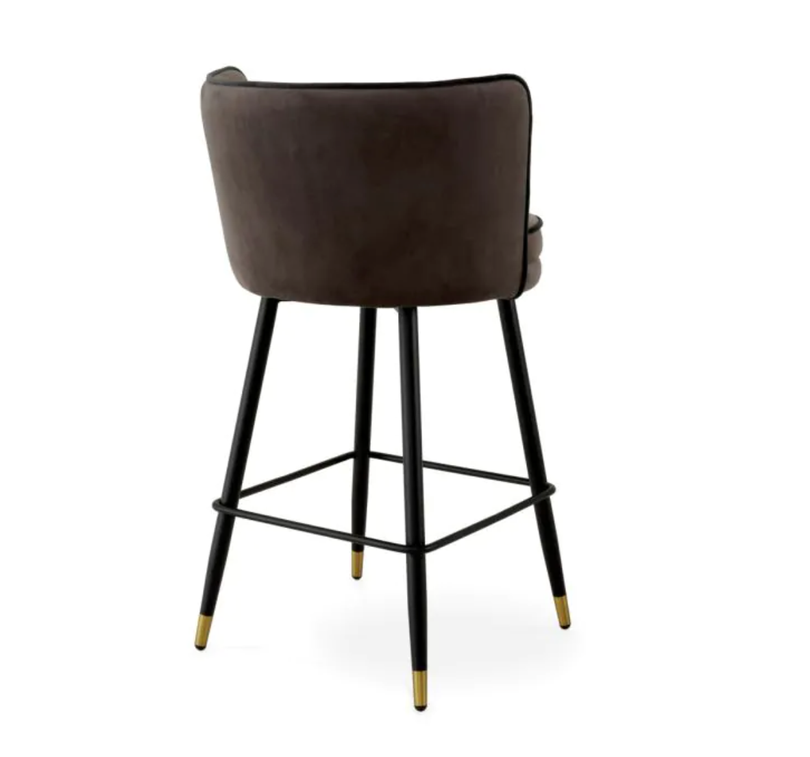 GRENADA COUNTER STOOL in Savona Grey Velvet (Pair of 2) image 3