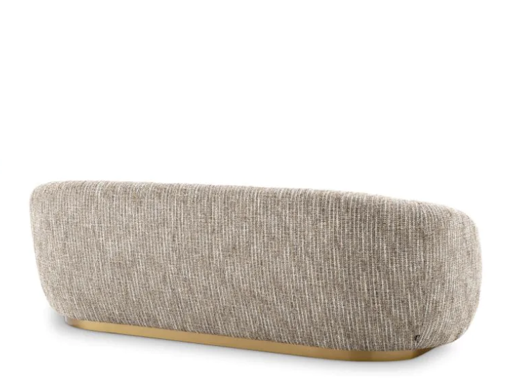 BRICE SOFA in Mademoiselle beige | brushed brass finish base image 2