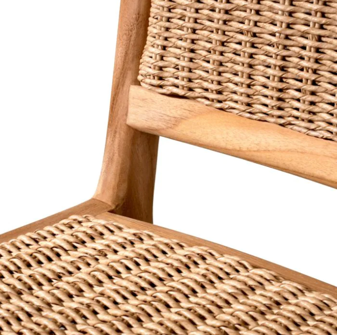 ARMLESS OUTDOOR PIVETTI CHAIR in Natural Teak- Pair of 2 image 7