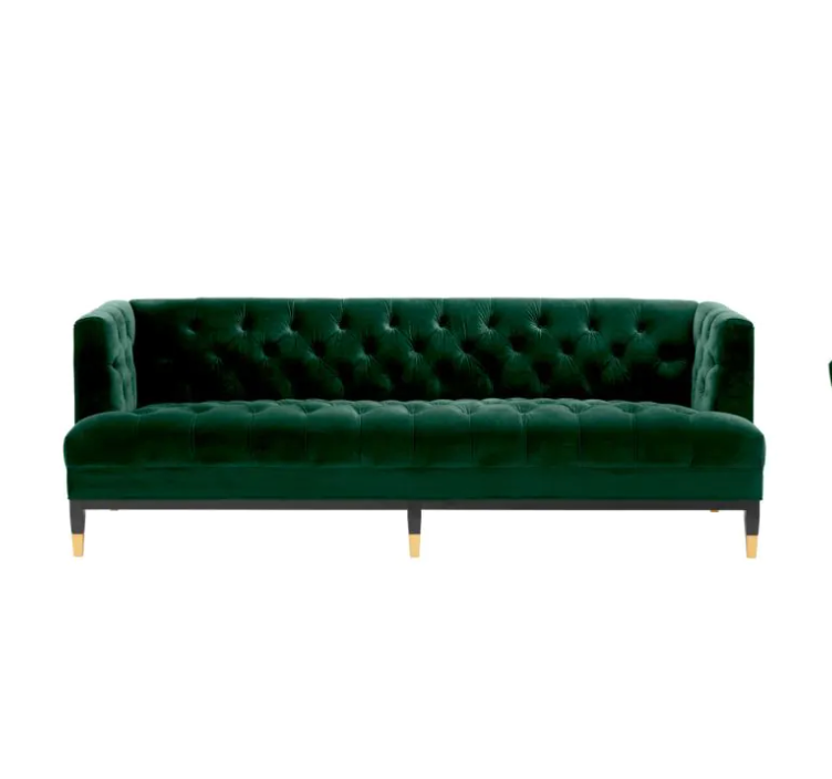 CASTELLE SOFA in Dark Green Velvet image 2