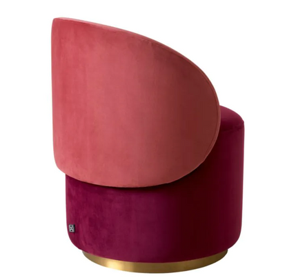 GREER LOW DINING CHAIR Savona bordeaux red velvet | savona faded red velvet | br image 2