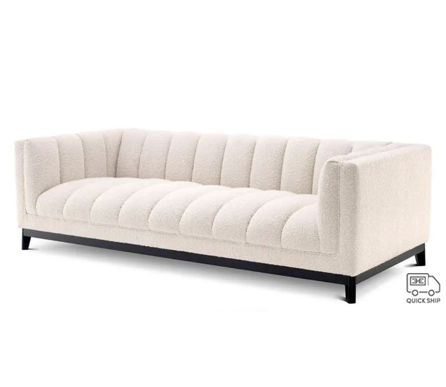 DITMAR SOFA Bouclé cream | black base image 10