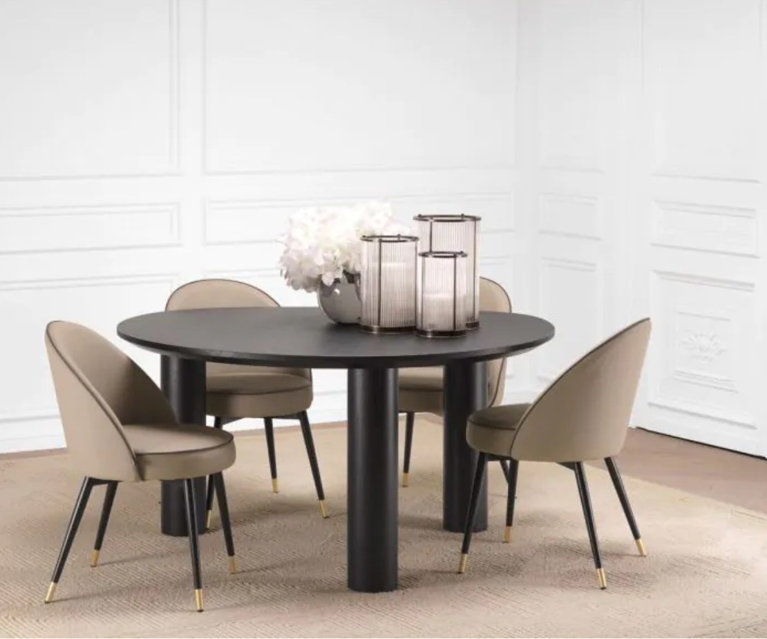 LOMBARDO DINING TABLE in Black Veneer by Eichholtz image 0