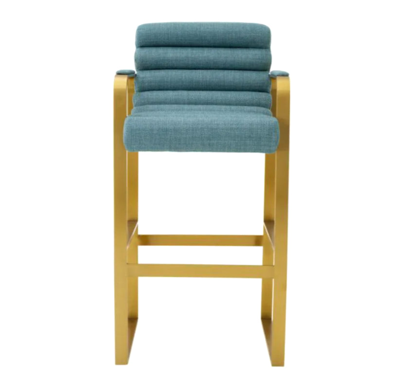 OLSEN BAR STOOL in Scalea Blue - Pair of 2 image 1