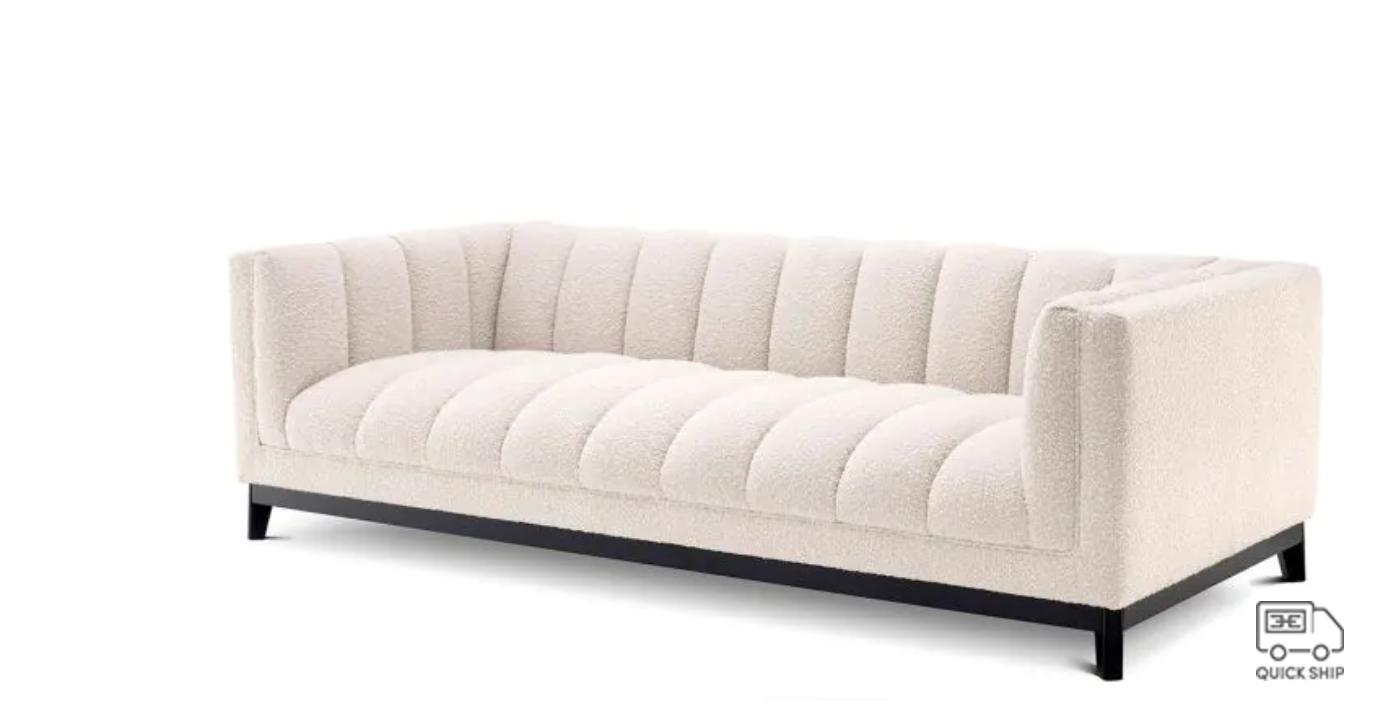 DITMAR SOFA Bouclé cream | black base image 1