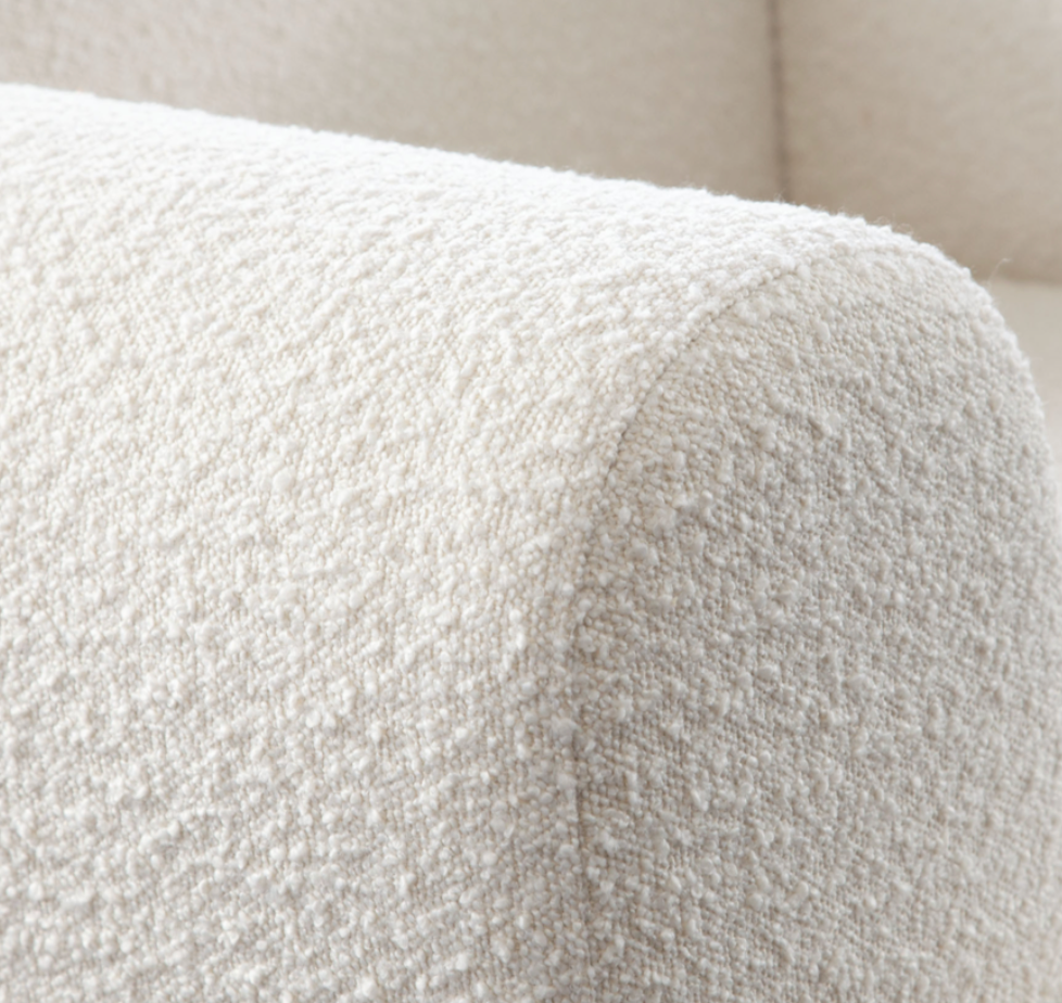 SQUARE OVERSIZED IVORY BOUCLÉ Accent Chair image 9