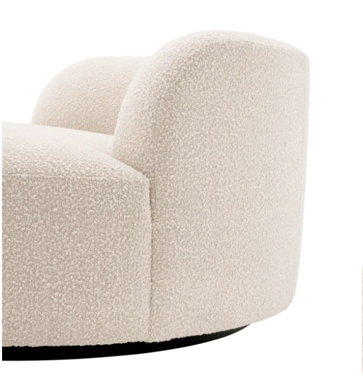 BJÖRN ROUND SOFA in Bouclé Cream image 5