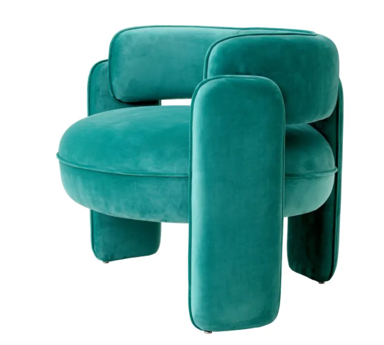 CHAPLIN CHAIR in Savona turquoise velvet image 0