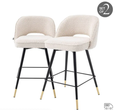 CLIFF COUNTER STOOL Bouclé cream image 0