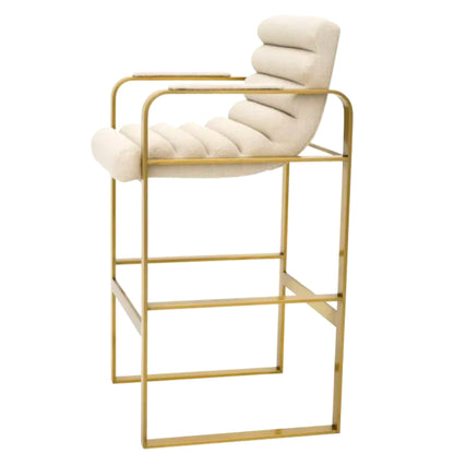 OLSEN MODERN BAR STOOL in Scalea Sand |- Pair of 2 image 2