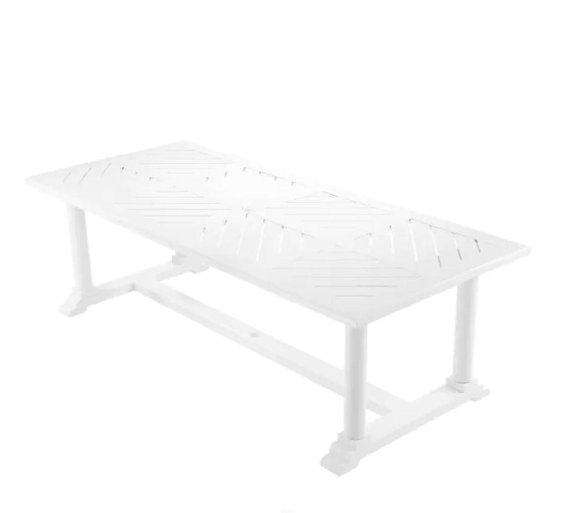 BELL RIVE OUTDOOR DINING TABLE in White image 1