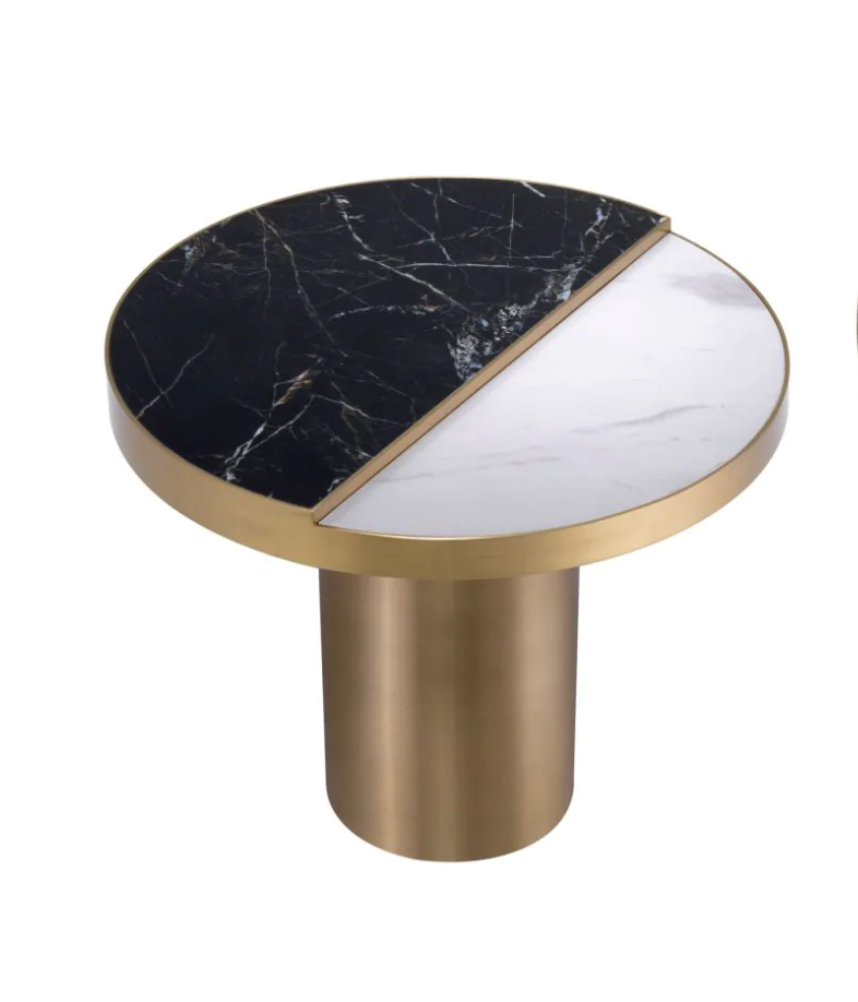 EXCELSIOR SIDE TABLE in Faux Ceramic Marble image 2