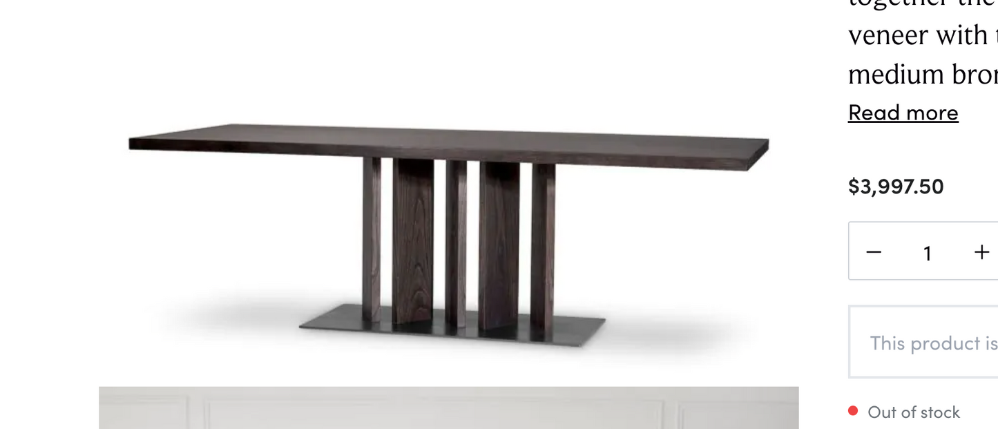 Julius Dining Table by Eichholtz image 2