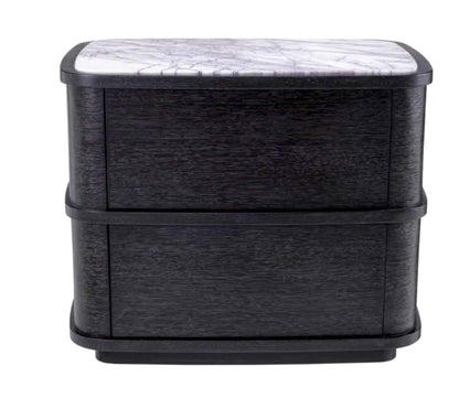 Cabana Two Drawer Nightstand in Charcoal Grey Oak image 2