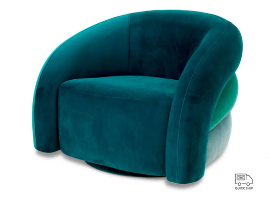 NOVELLE ACCENT CHAIR in Savona Sea Green Velvet image 0